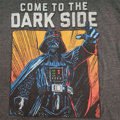 Star Wars T Shirt Darth Vader Come To The Dark Side Gray Men S Believed Size M Ebay