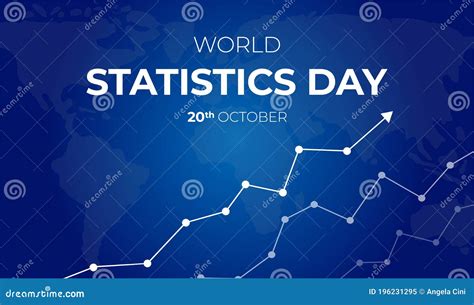 World Statistics Day Blue Background Illustration Stock Vector