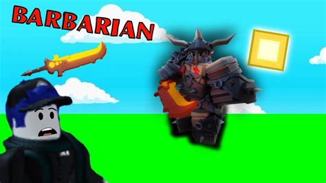Trying The Barbarian Kit In Bedwars Roblox Bedwars Youtube