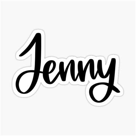 Jenny Sticker For Sale By Ellietography Redbubble