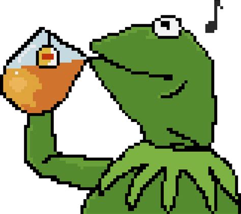 Kermit Sipping Tea By Drzmie Cartoon Clipart Large Size Png Image