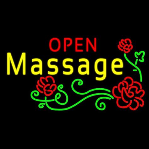 Custom Open Massage Neon Sign Usa Custom Neon Signs Shop Neon Signs Usa