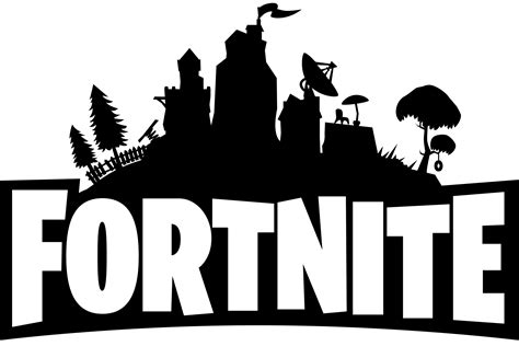 Download Fortnite Logo Black And White PNG Image For Free