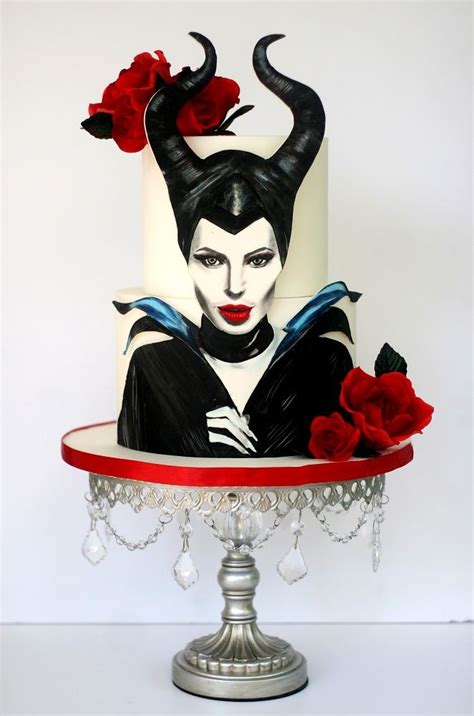 With Stand 1 Maleficent Cake Themed Cakes Disney Cakes