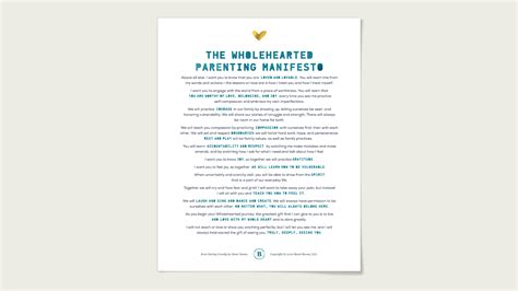 The Wholehearted Parenting Manifesto Brené Brown