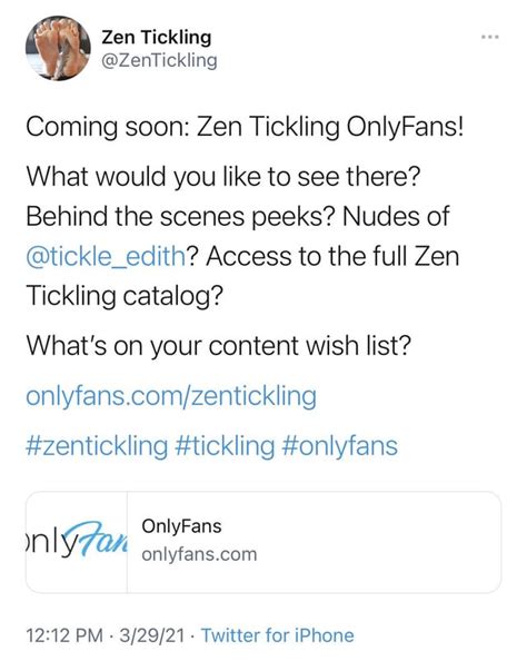 Zen Tickling Onlyfans Coming Soon Rtickling