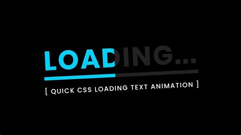 Css Loading Text Animation Effects Tutorial For Beginners Youtube