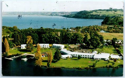 Posted Postcard Okawa Bay Lake Resort Lake Rotoiti New Zealand