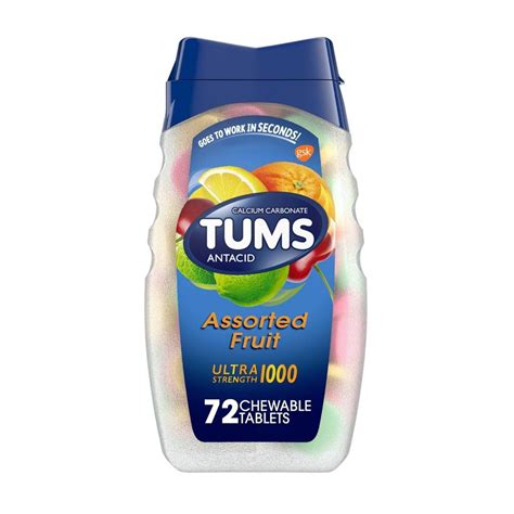 Tums Ultra Strength Assorted Fruit Antacid Chewable Tablets 72ct Heartburn Relief How To