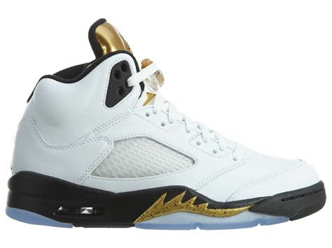 The air jordan 5 low is set to release in a black/metallic gold colorway before may 2021 ends. Air Jordan 5 Retro Olympic Gold Mens 136027-133 Black White Gold Shoes Size 7.5 826218681929 | eBay