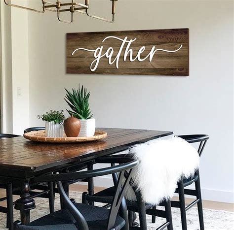 Gather sign | gather cutout | dining room sign | gather wood sign ...