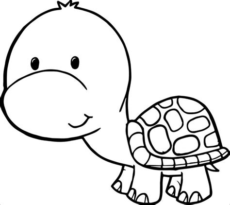 Easy Sea Turtle Coloring Pages For Kids Coloringbay