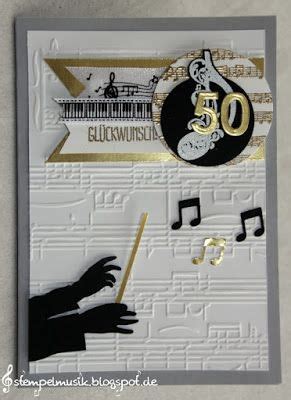 ✅ schlank und leicht an jeder wand. Stampin Up gold anniversary jubiläum 50 dirigent music ...