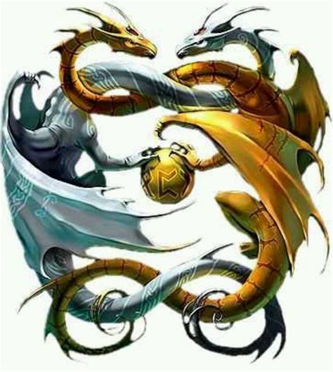 Silver And Gold Dragon Fantasy Dragon Dragon Pictures Dragon Images