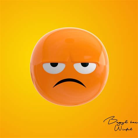 Emoji Bored Face 3d Model Cgtrader