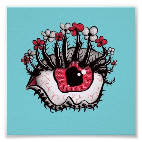 Shop Macabre Eye Melt Creepy Psychedelic Dark Art Poster Created By
