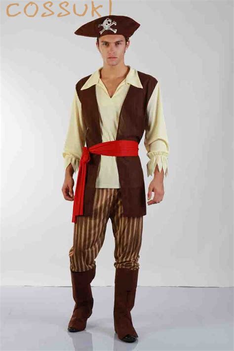 halloween adult men super cool pirate captain pirates of the caribbean cosplay costume for stage