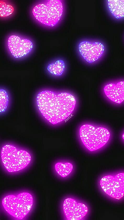 Sparkly Hearts Wallpaper Heart Wallpaper Black And Purple Wallpaper