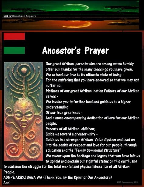Rbg Ancestors Prayer Poster W Hd Afrikan Sunset Wallpaper