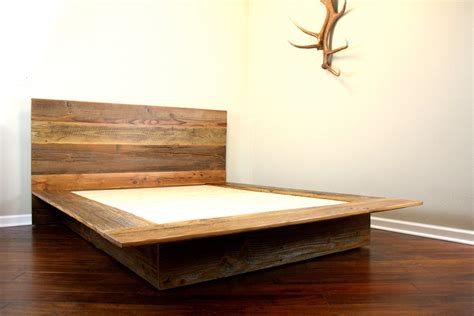 Reclaimed Wood Platform Bed Rustic Modern Bed By Wearemfeo