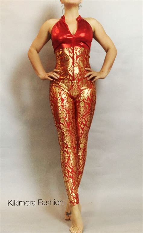 Spandex Catsuit Beautiful Open Back Bodysuit For Woman Or Etsy