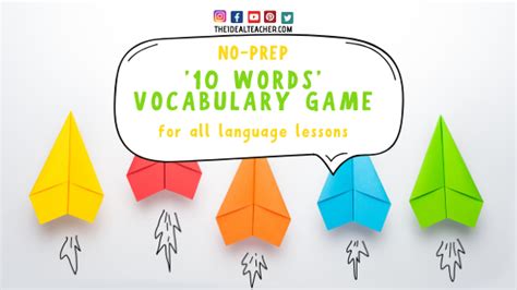 Fun Vocabulary Game For All Language Lessons With No Prep 10 Words