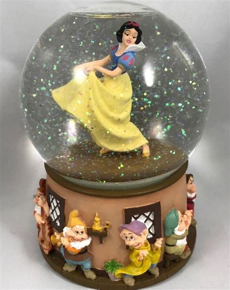 Enescodisney Snow White And 7 Dwarfs Musical Snow Globe Waltz Of The