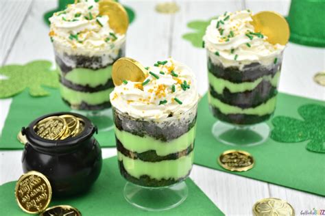 Mint Chocolate Trifles Easy St Patricks Day Dessert Bullocks Buzz