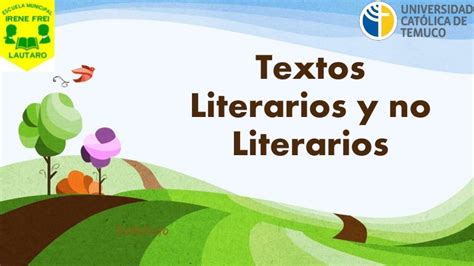 Textos Literarios Y No Literarios