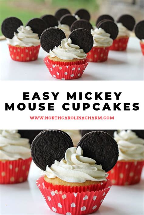 Easy Mickey Mouse Cupcakes Carolina Charm Artofit