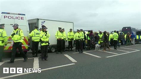 Fracking Protests Stretching Lancashire Police Bbc News