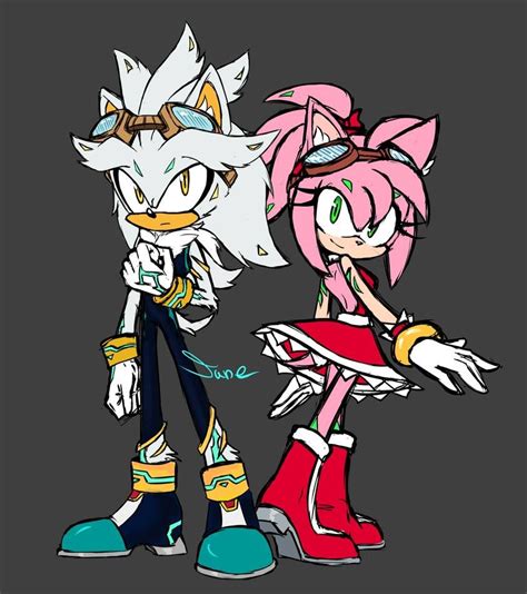 Silver And Amy By Banu By2000 On Deviantart Sonic Fan Characters