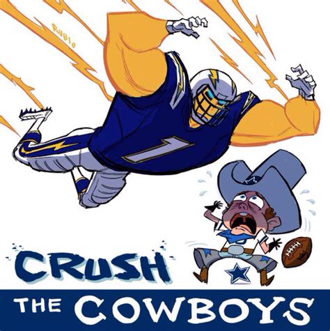Crush The Cowboys San Diego Chargers Nfl Memes Football Icon