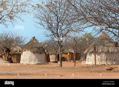 Traditional Houses In A Himba Village Damaraland Kuene Region