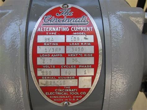 Maybe you would like to learn more about one of these? Photo Index - Cincinnati Electrical Tool Co. - Type - BBA ...