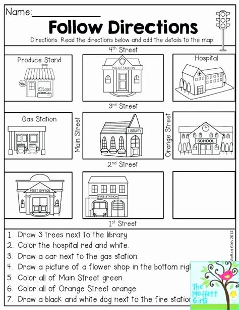 50 Following Directions Worksheet Middle School