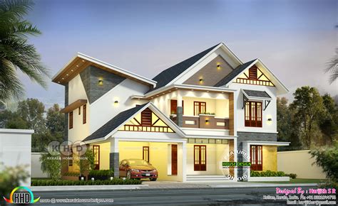 Kerala Home Design And Floor Plans 8000 Houses 5 Bedroom Sloped