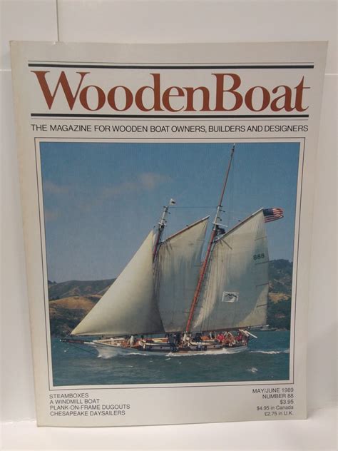 Wooden Boat Magazine May June 1989 Number 88 Used Very Good Single Issue Magazine 1989