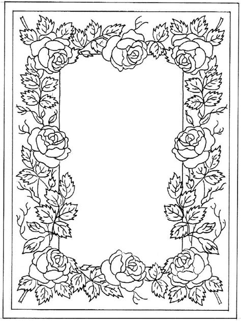 Adult Coloring Pages Borders Frame Coloring Pages
