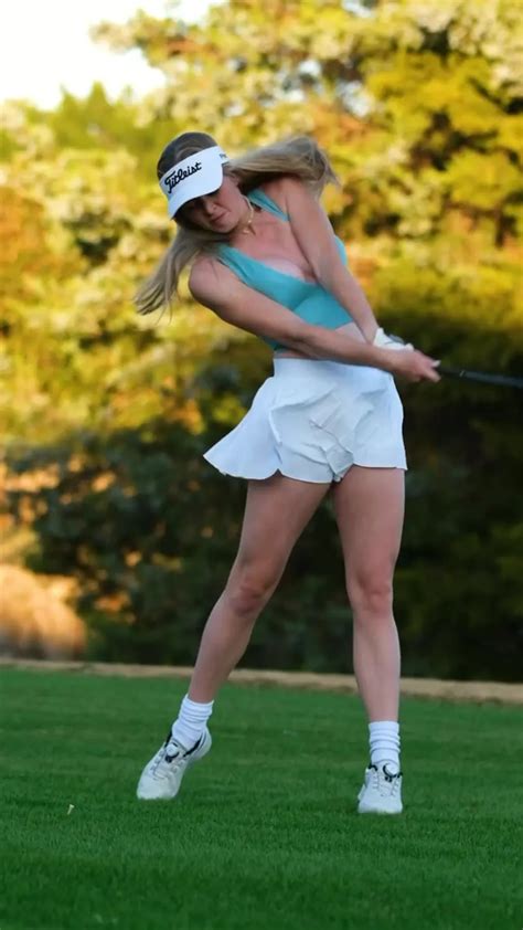 Grace Charis Shows Off In A Revealing Outfit While On The Golf Course