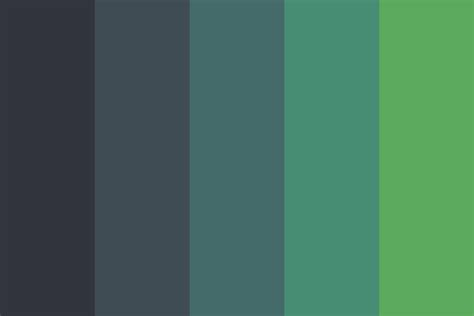 Dark Blue To Green Gradient Color Palette