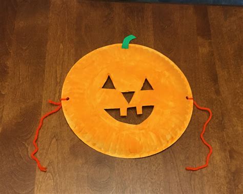 Paper Plate Pumpkin Mask Halloween Craft Craft Corner Diy