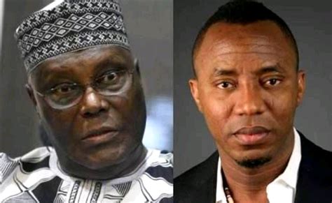 Atiku Once Depended On Me To Counter Obasanjo Sowore Reveals