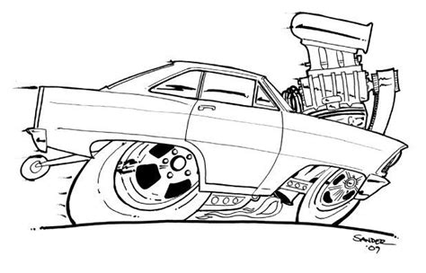 Clip Art Free Images 1966 Chevy Nova Hot Rod Coloring Book Chevy