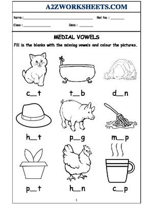 See more ideas about activities, preschool activities, nursery class . A2Zworksheets: Worksheets of Vowels-Grammar-English ...