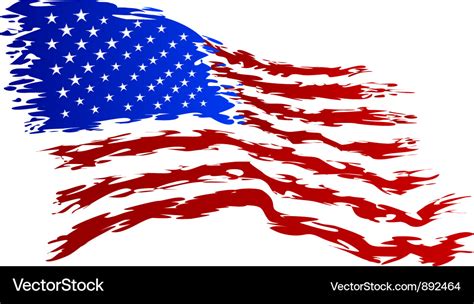 Usa Flag Grunge Art Royalty Free Vector Image Vectorstock