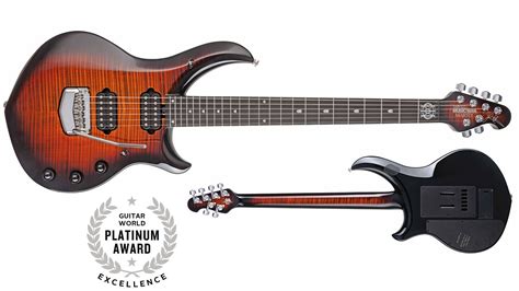 …these guitars are visually appealing and. Review: Ernie Ball Music Man John Petrucci Majesty Tiger ...