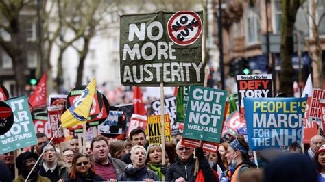 Austerity Protest Thousands Rally In London Against Cuts Bbc News