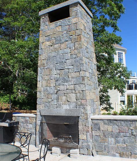 Outdoor Fireplace Stone Veneer