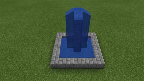 Basic Minecraft Water Fountain 4 Steps Instructables